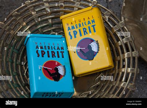 Vintage American spirit natural cigarette metal boxes 